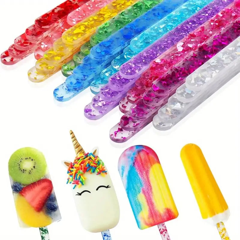 Acryl Stiele für Eis und/oder Cake Pops 50 Stk.